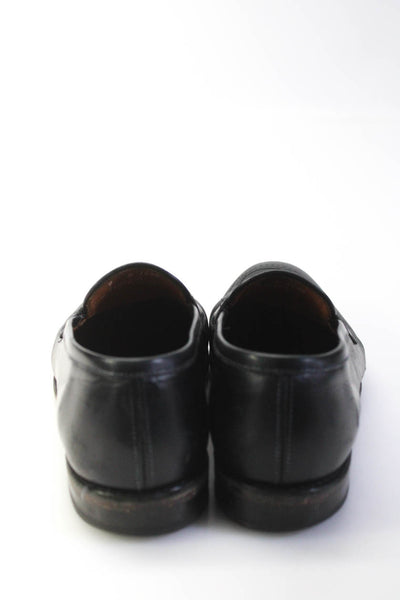 Allen Edmonds Mens Leather Round Apron Toe Darted Slip-On Loafers Black Size 9