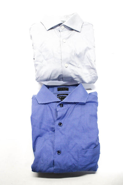 Neiman Marcus Michael Kors Mens Cotton Spotted Buttoned Tops Blue Size 32 Lot 2