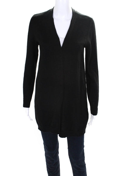 Eileen Fisher Women's Open Front Long Sleeves Cardigan Black Size SP
