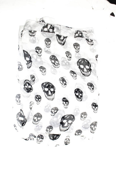 Printed Village Womens Skull Camouflage Print Scarves Black Green White Lot 3