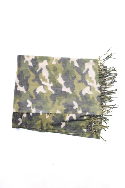 Printed Village Womens Skull Camouflage Print Scarves Black Green White Lot 3