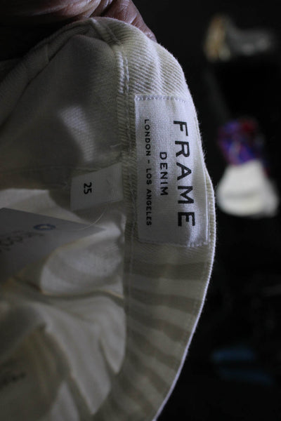 Frame Women's Four Pockets Bootcut Pant Stripe Size 25