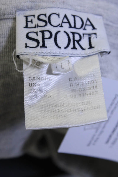 Escada Sport Mens Long Sleeved Collared Button Down Shirt Light Gray Size L