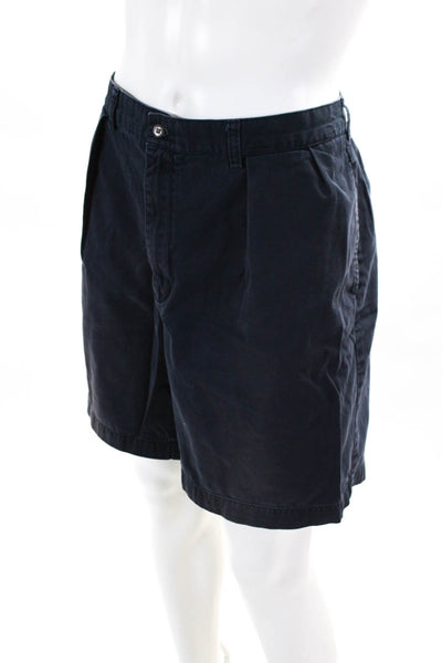 Polo Ralph Lauren Mens Cotton Buttoned Flat Front Casual Shorts Navy Size EUR38