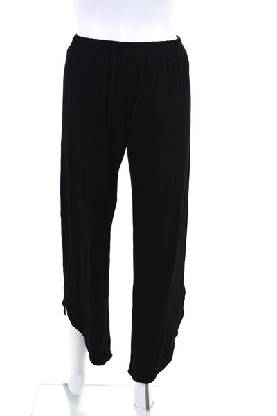 Drew Womens Ruched Elastic Waist Pleated Tapered Leg Pants Black Size XS
