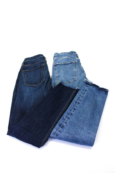 Agolde Just Black Womens Cotton Straight Skinny Leg Jeans Blue Size EUR25 Lot 2