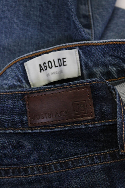 Agolde Just Black Womens Cotton Straight Skinny Leg Jeans Blue Size EUR25 Lot 2