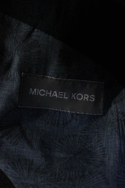 Michael Kors Mens Darted Collared Buttoned Long Sleeve Blazer Blue Size EUR38