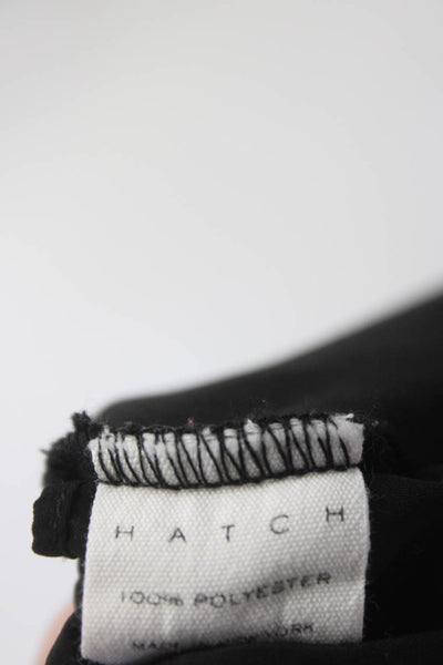 Hatch Womens High Neck Half Button Sleeveless Maternity Top Blouse Black Size 1
