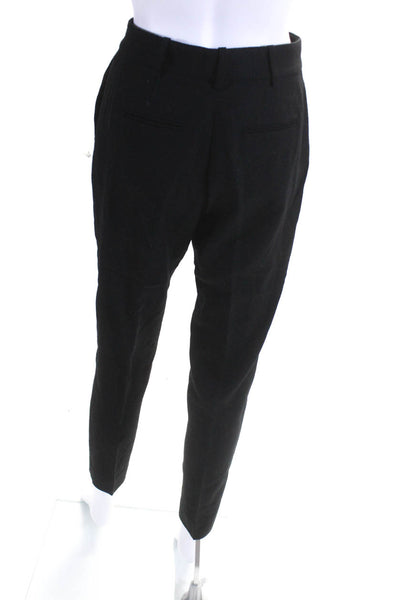 Equipment Womens High Waist Pleated Slim Skinny Crepe Pants Black Wool Size 2