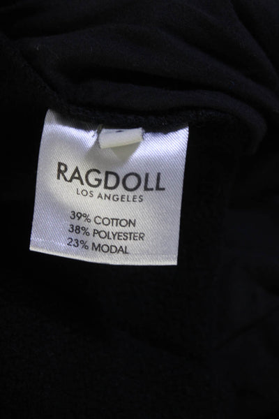 Ragdoll Women's Elastic Waist Tapered Leg Jogger Pant Black Size S