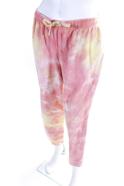 Carbon38 Women's Elastic Waist Drawstring Tie Dye Sweat Pant Size L