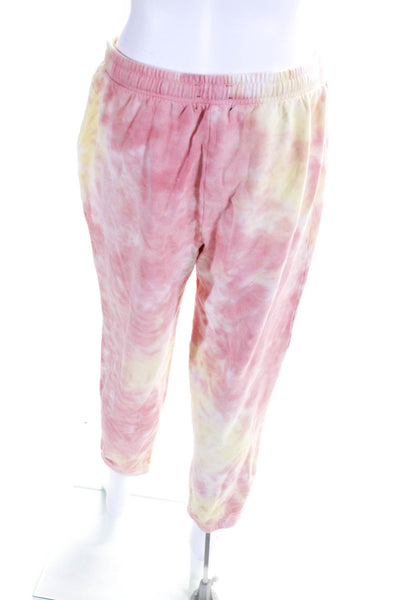 Carbon38 Women's Elastic Waist Drawstring Tie Dye Sweat Pant Size L