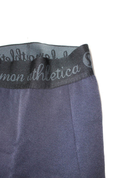 Lululemon Women's High Rise Seamless Cropped Activewear Leggings Blue Size XS