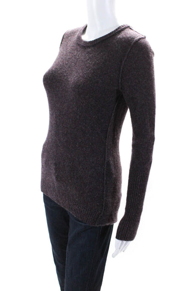 Autumn Cashmere Women's Cashmere Long Sleeve Sweater Purple Size S