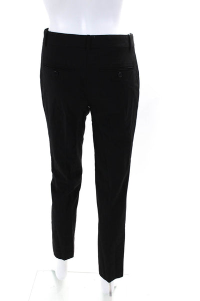 Theory Women's Flat Front Pockets Straight Leg Dress Pant Black Size 0