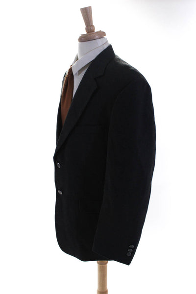 Stafford Mens Two Button Blazer Jacket Gray Wool Blend Size 42 Regular