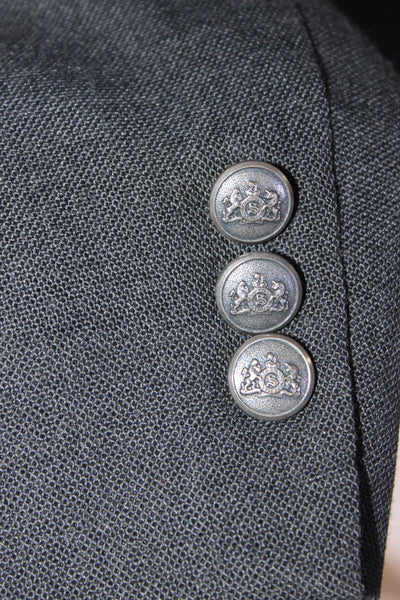 Stafford Mens Two Button Blazer Jacket Gray Wool Blend Size 42 Regular