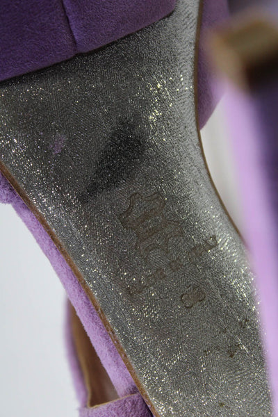 Kurt Geiger London Womens Stiletto Platform Ankle Strap Sandals Purple Size 38
