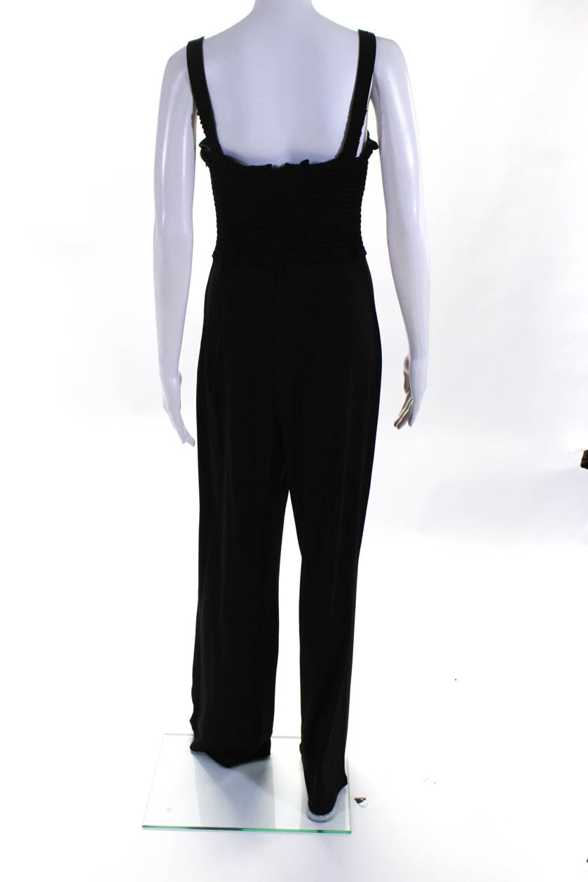 Lovers + Friends Womens Side Zip Smocked Square Neck Jumpsuit Black Si -  Shop Linda's Stuff