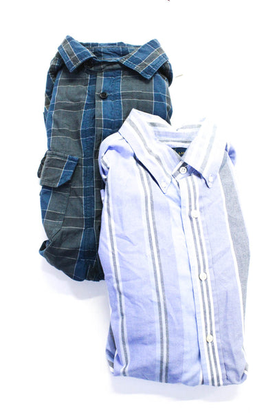 Ralph Lauren Men's Collar Long Sleeves Button Down Stripe Shirt Size L Lot 2