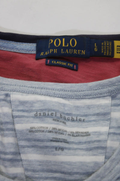 Polo Ralph Lauren Men's Crewneck Short Sleeves Graphic T-Shirt Red Size L Lot 2