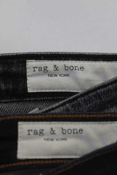 Rag & Bone Womens Cate Mid Rise Jeans Blue Black Cotton Size 24 25 Lot 2