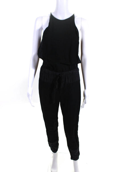 Young Fabulous & Broke Womens Linen Halter Open Back Jumpsuit Black Size XS