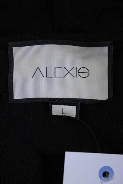 Alexis Womens Stretch V-Neck Sleeveless Pullover Cami Tank Top Black Size L