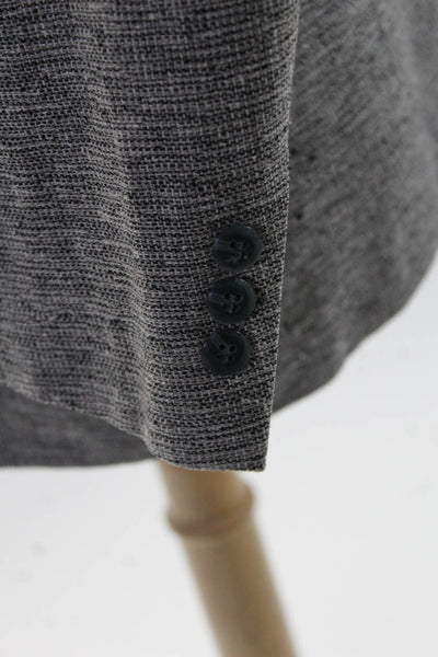 Barrington Mens Silk Tweed Notched Lapel Three Button Blazer White Black Size 42