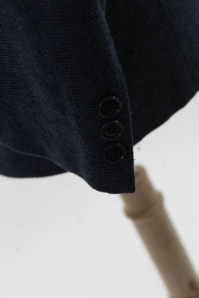 Yves Saint Laurent Mens Wool Singe-Breasted Long Sleeve Blazer Blue Size 40