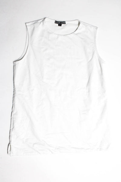 Anue Ligne Womens Nylon Sleeveless High Neck Tanks Tops White Size S P Lot 2