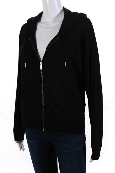 Splendid Womens Modal Hooded Long Sleeve Full-Zip Hoodie Sweater Black Size XS