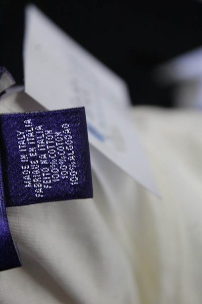 Ralph Lauren Purple Label Mens Cotton Short Sleeve V-Neck Top White Size M