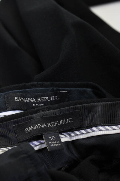 Banana Republic Womens Dress Pants Capris Trousers Black Size 10 Lot 2