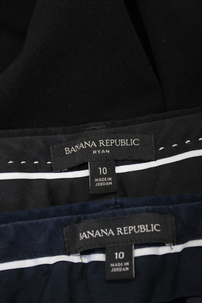 Banana Republic Womens Cropped Pants Trousers Navy Blue Size 10 Lot 2