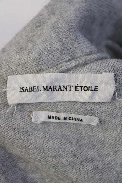 Isabel Marant Etoile Womens Pullover V Neck Sweatshirt Gray Cotton Size FR 38