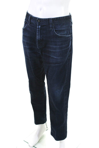 AG Adriano Goldschmied Mens Zipper Fly Dark Wash Tellis Slim Jeans Blue Size 36