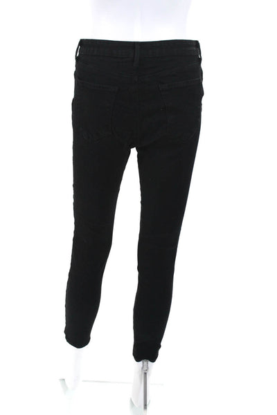 L'Agence Womens High Rise Skinny Margot Zip Up Jeans Pants Black Size 28