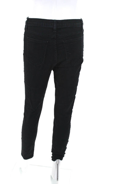 Current/Elliott Womens Cotton High Waist Stiletto Jeans Pants Jet Black Size 29