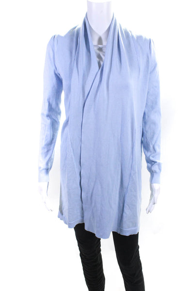 Cyrus Women's Long Sleeve Open Front Duster Cardigan Blue Size XS