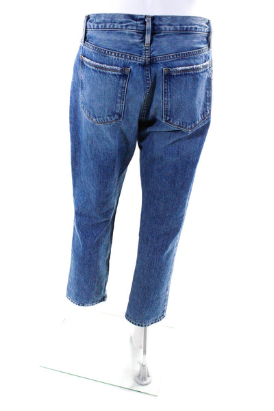 Frame Womens Le Nouveau Straight Mid Rise Jeans Pants Blue Denim Size 27