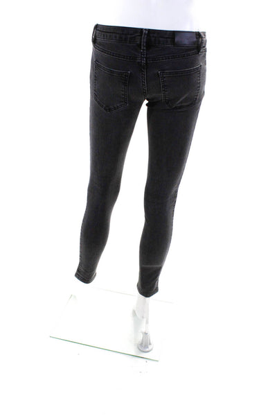 Anine Bing Womens Non Distressed Low Rise Skinny Jeans Charcoal Gray Size 2