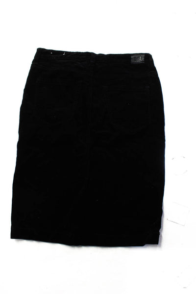 Blank NYC Womens Corduroy Slim Knee Length Straight Pencil Skirt Black Size 25