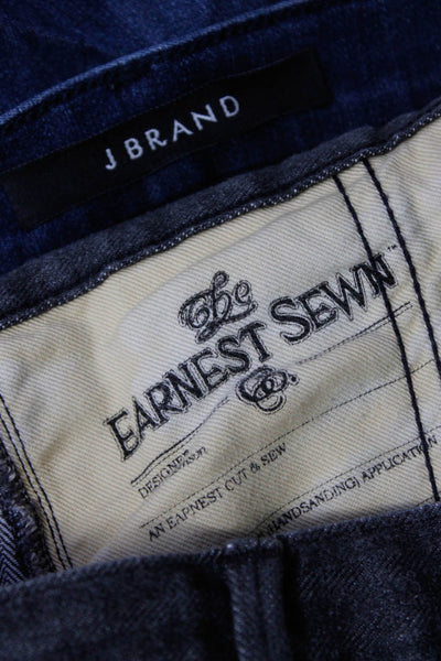 J Brand Earnest Sewn Womens Mid Rise Skinny Jeans Skirt Blue Gray Size 26 Lot 2