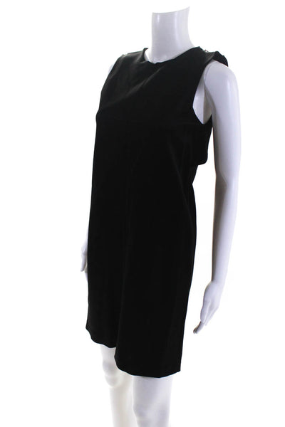 Balenciaga Paris Womens Sleeveless Scoop Neck Sheath Dress Black Size FR 36