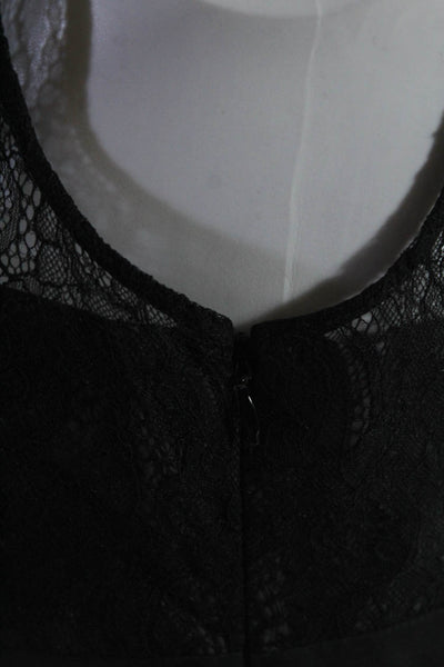 Moulinette Soeurs Womens Lace Sleeveless V Neck Sheath Dress Black Size 6