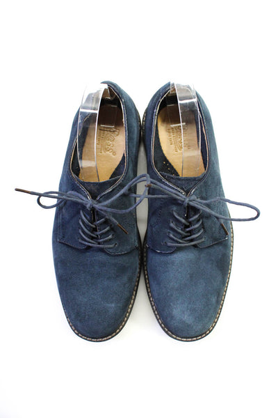 Bass Men's Round Toe Lace Up Oxford Suede Shoe Navy Blue Size 8.5