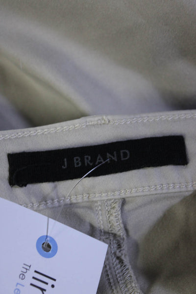 J Brand Womens Mid Rise Khaki Joggers Pants Beige Cotton Size 26