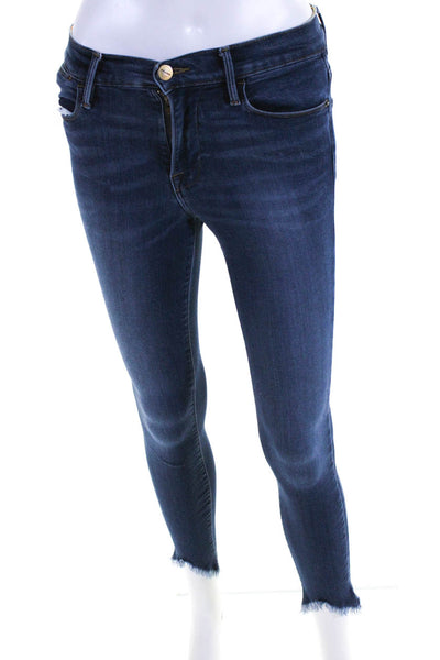 Frame Womens Le High Skinny Stretch Denim Jeans Pants Blue Cotton Size 24